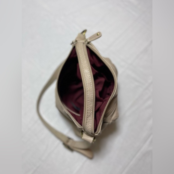 Vintage Stone & Co. Brown Tan Leather Shoulder Bag Purse - Picture 4 of 9